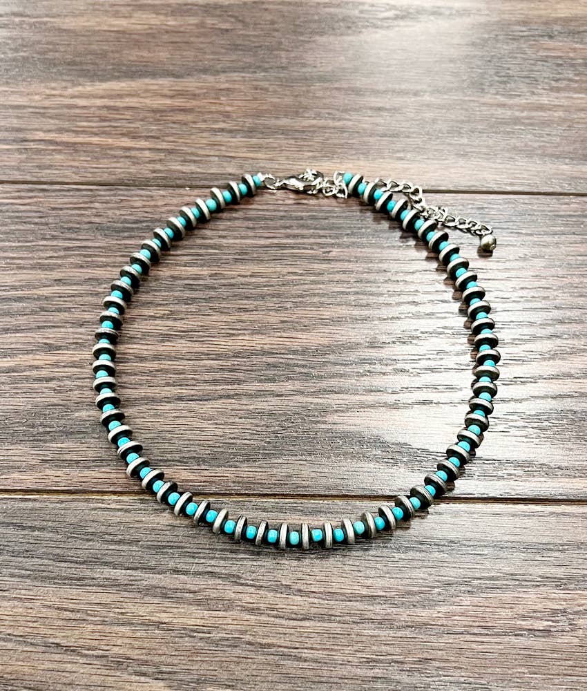 Rondelle Nevajo Bead Necklace | Western Necklace