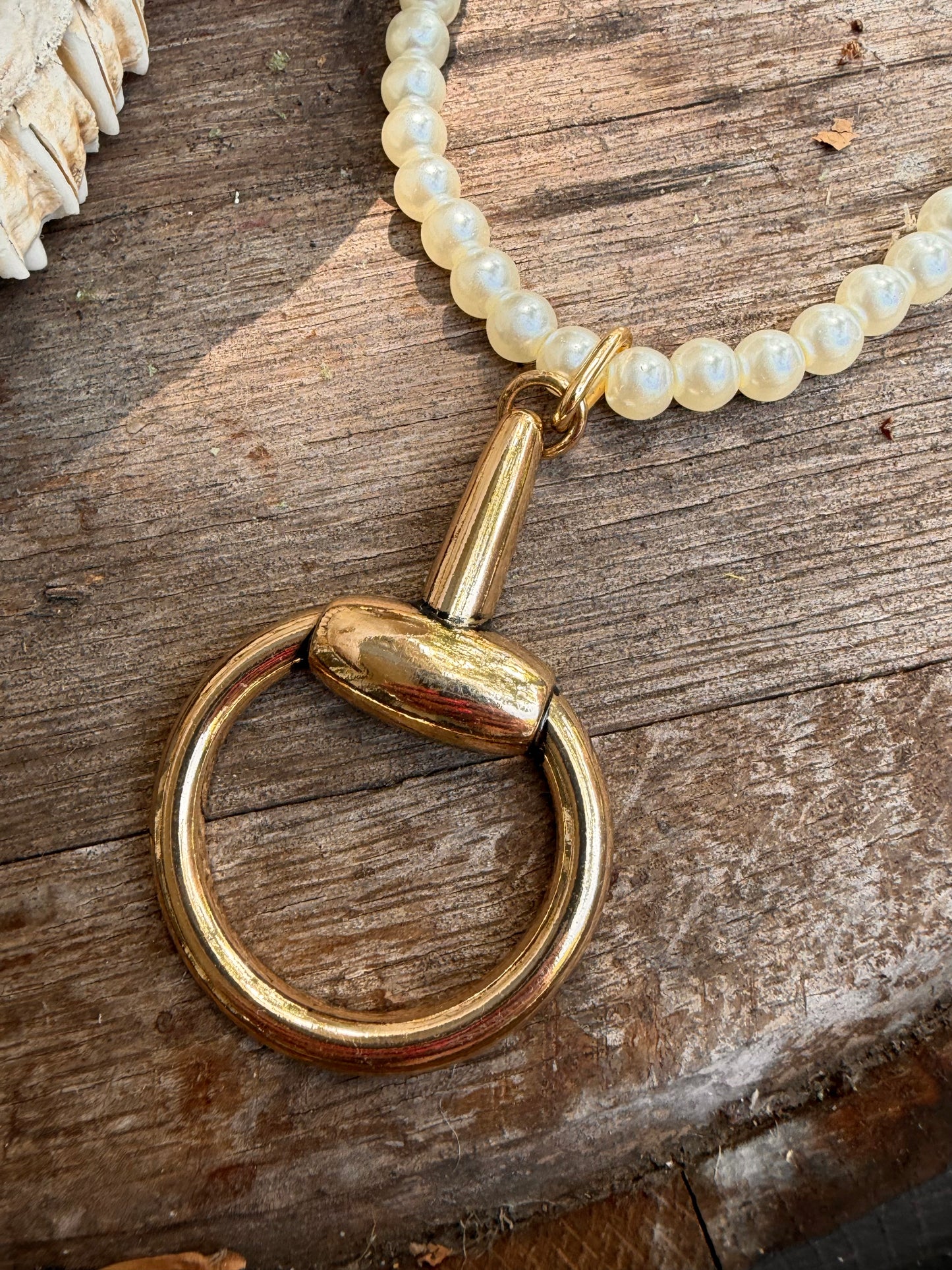 Pearls & Horse Bits Necklace