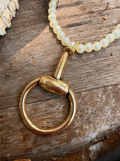 Pearls & Horse Bits Necklace