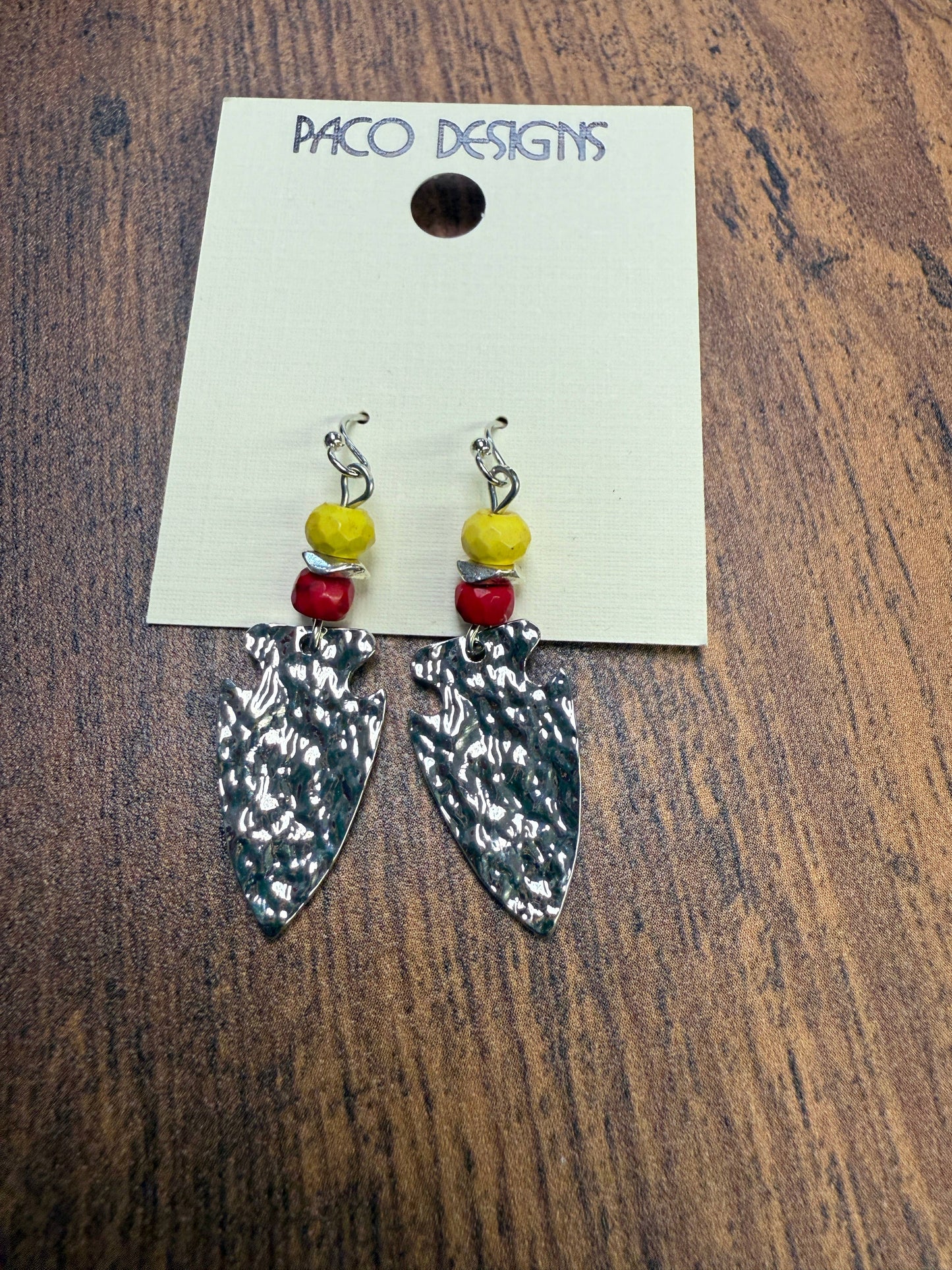 Arrowhead KC Pride Earrings Silver/Gold