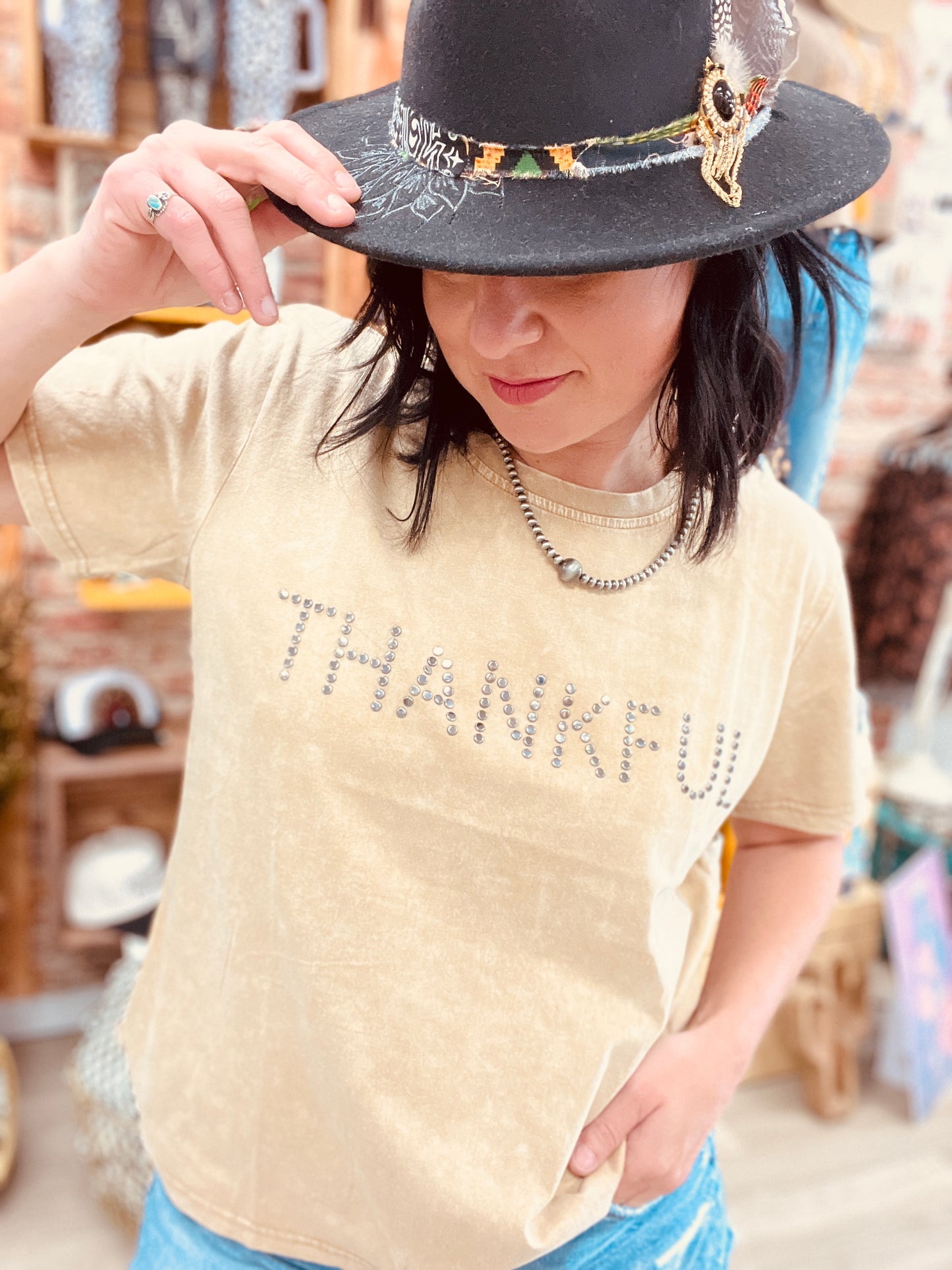 Thankful Studded Tee