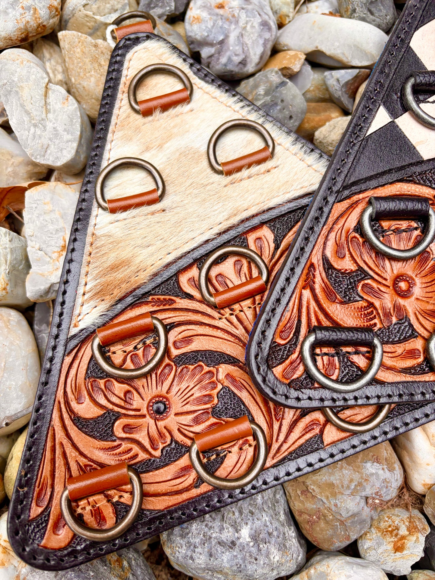 Triangle Leather Wild Rag Holders
