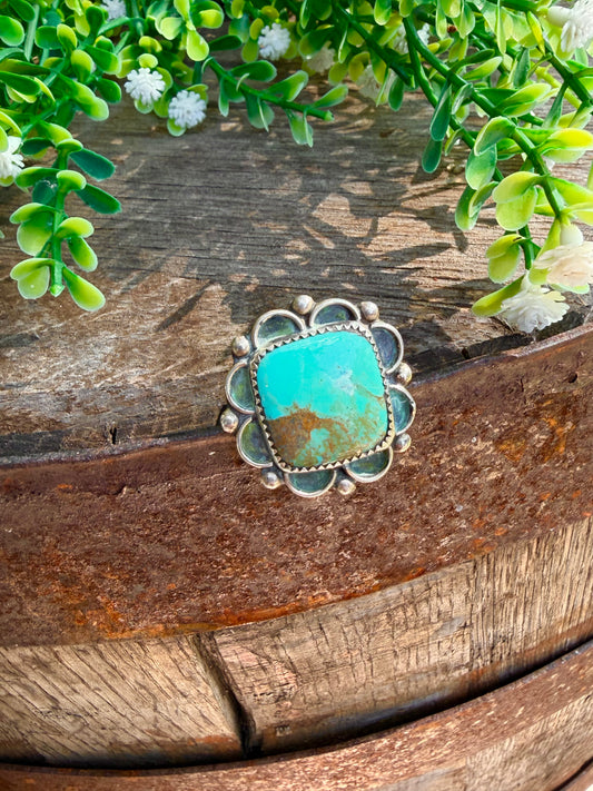 Nevada Turquoise Yazzie Ring sz 8