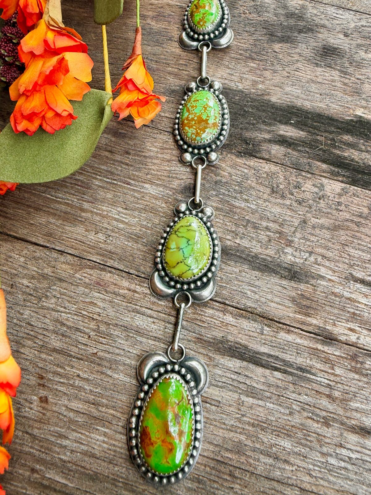 Ty Etsitty Green Machine Lariat Necklace