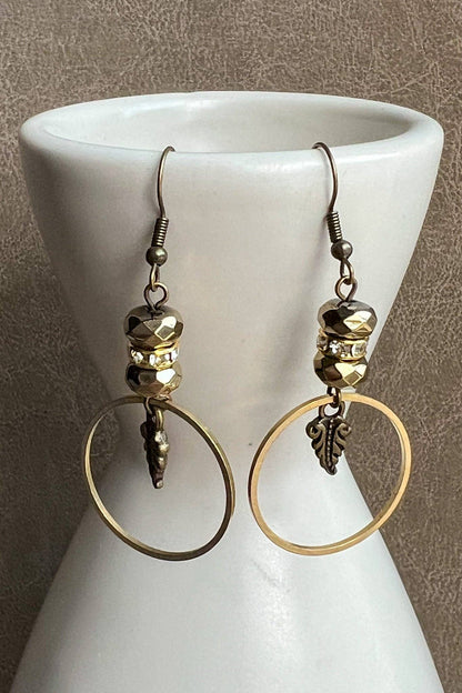 Carmela Golden Dangles Earrings