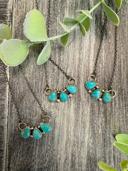 Myra Benally ~ Triple Droplet Bar Necklace