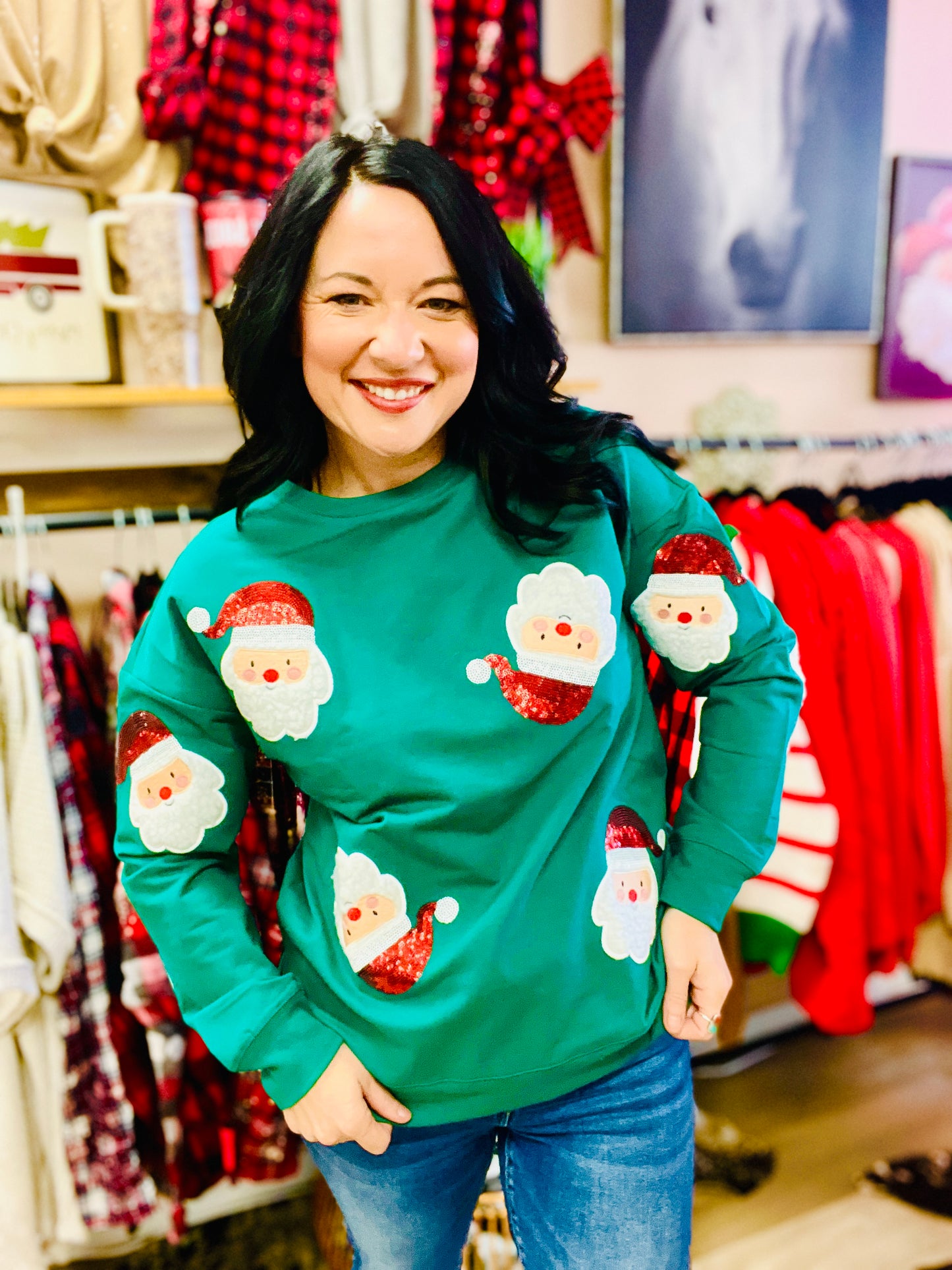 Santa Baby Sequin Sweatshirt