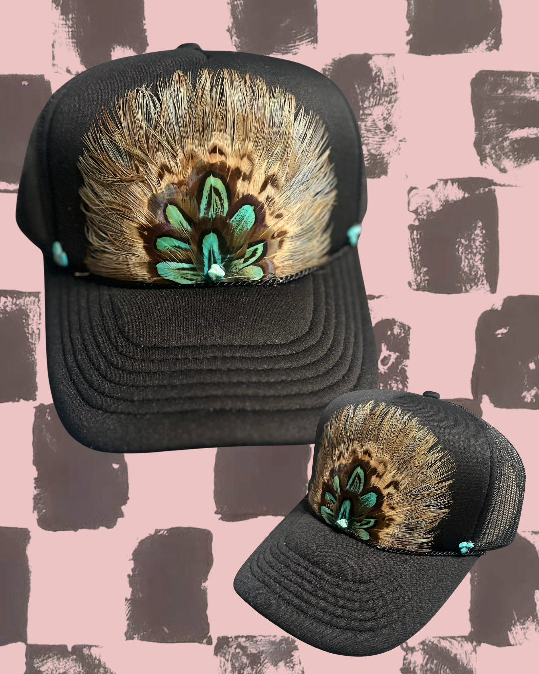 Gypsy Custom Feather Trucker Hat