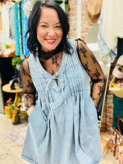 Sweet Darlin Boho Denim Dress