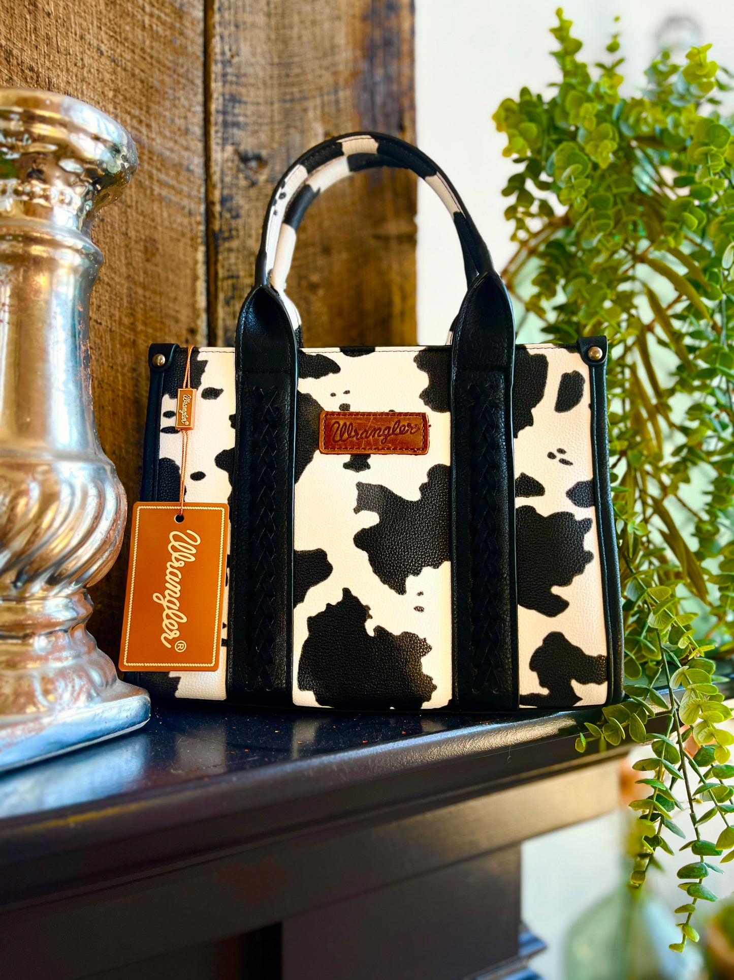 Wrangler Cow Print CC Tote/Crossbody