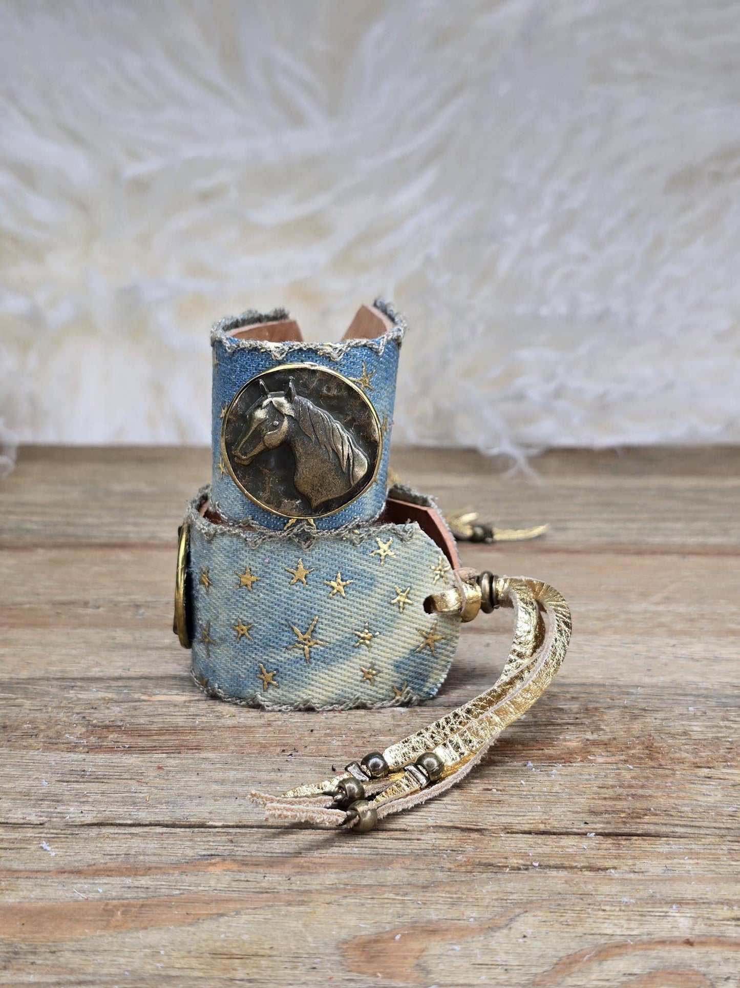 Starry Denim Artisan Cinch Cuffs