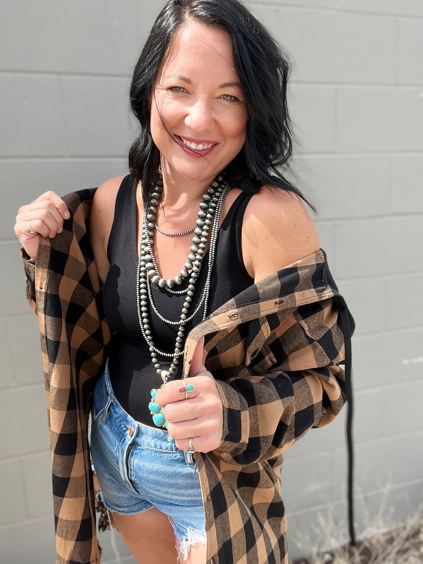 Gypsy Fresh Plaid Hooded Shacket