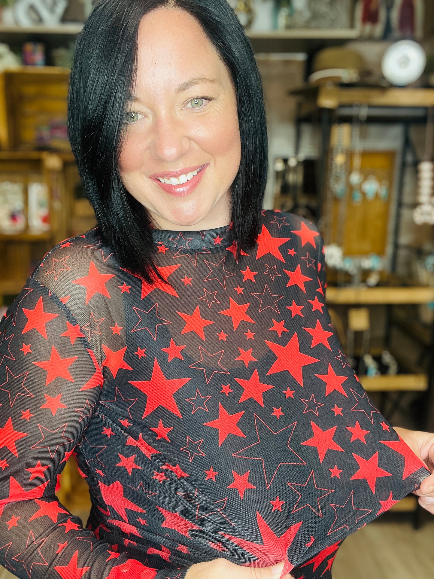 Gameday Stars Mesh Top