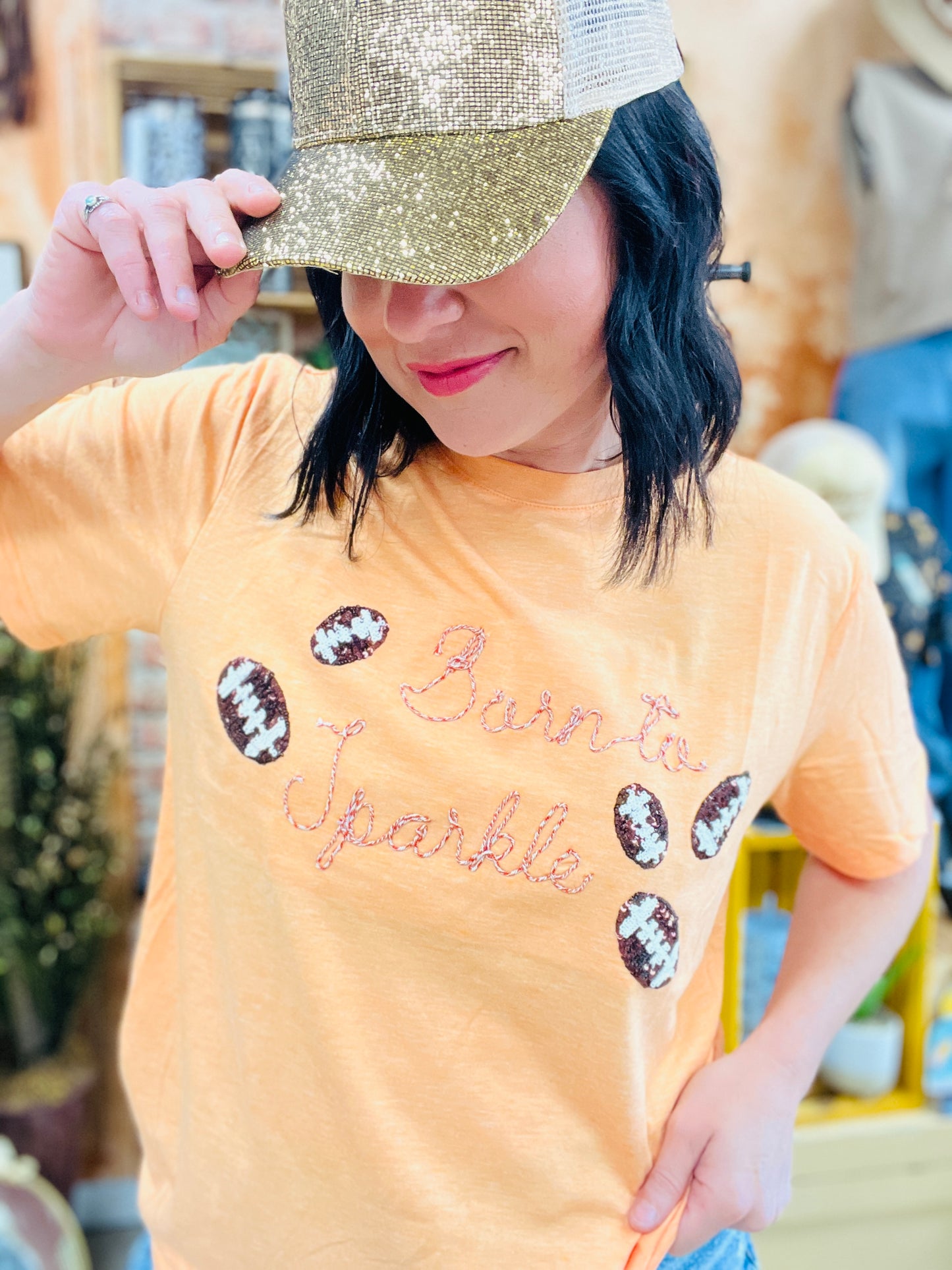 Born to be Sparkle Football Tee