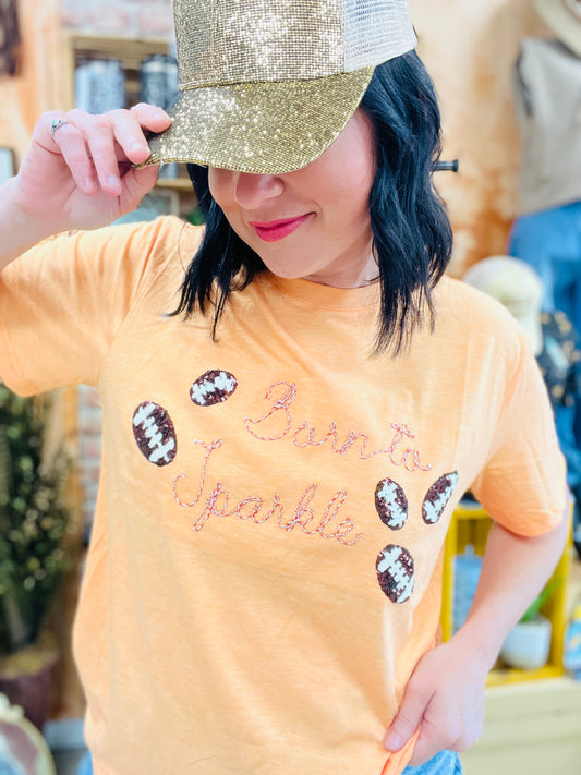 Born to be Sparkle Football Tee