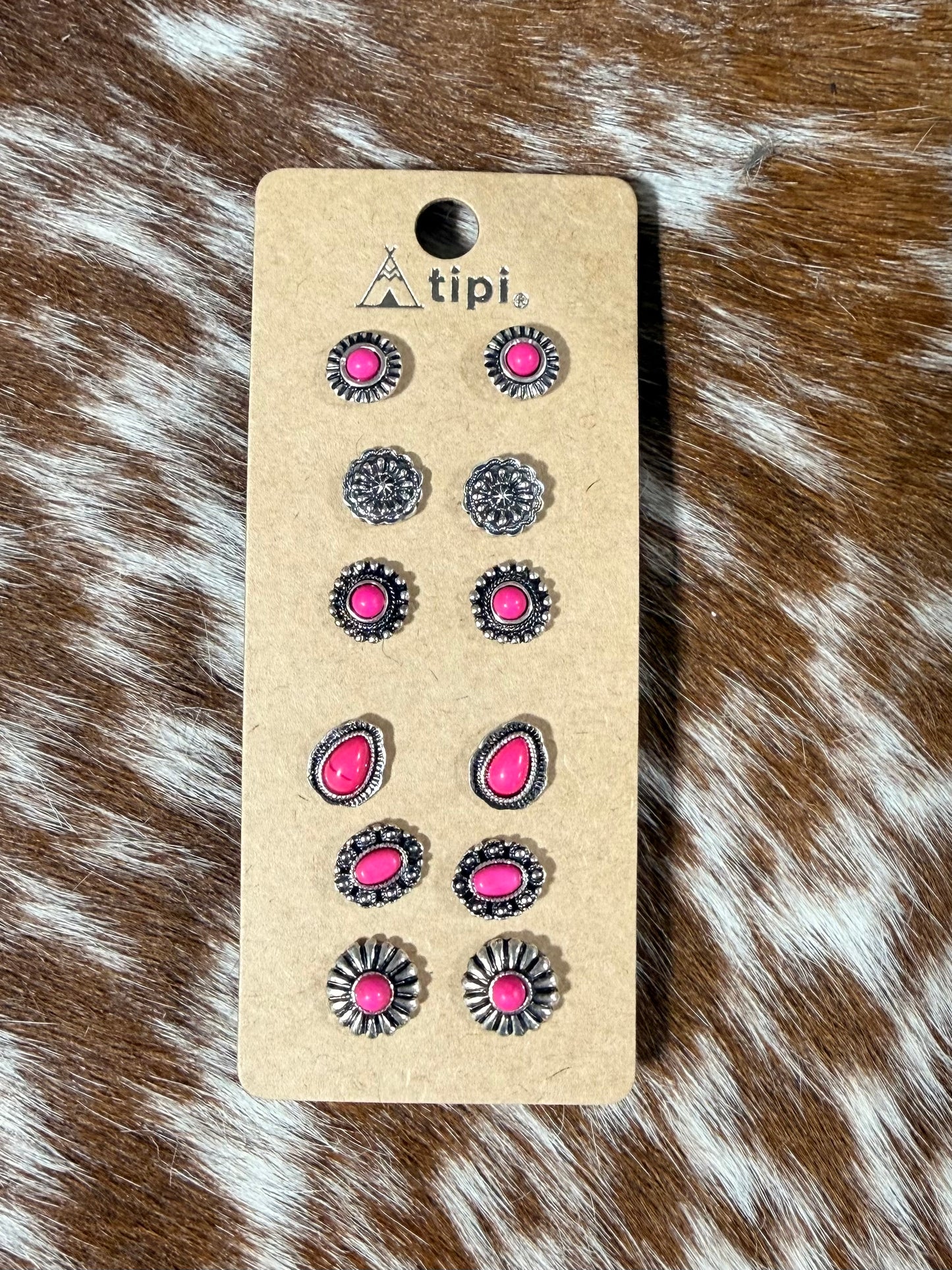 6 Pc. Western Earring Sets