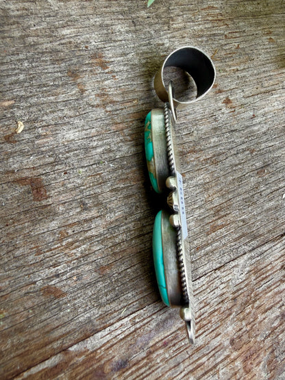 2 Stone Minty Sonoran Gold Pendant