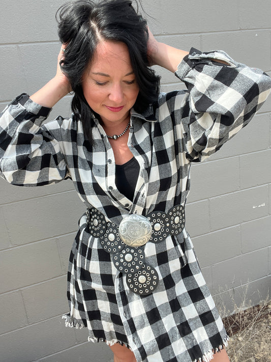 Gypsy Plaid Campfire Dress