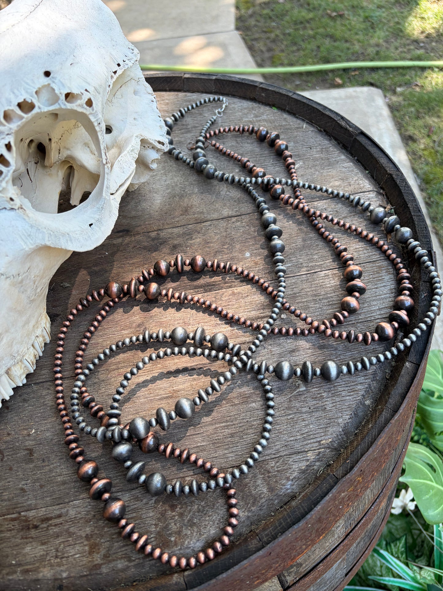 60" Faux Graduated Big Bertha Necklace