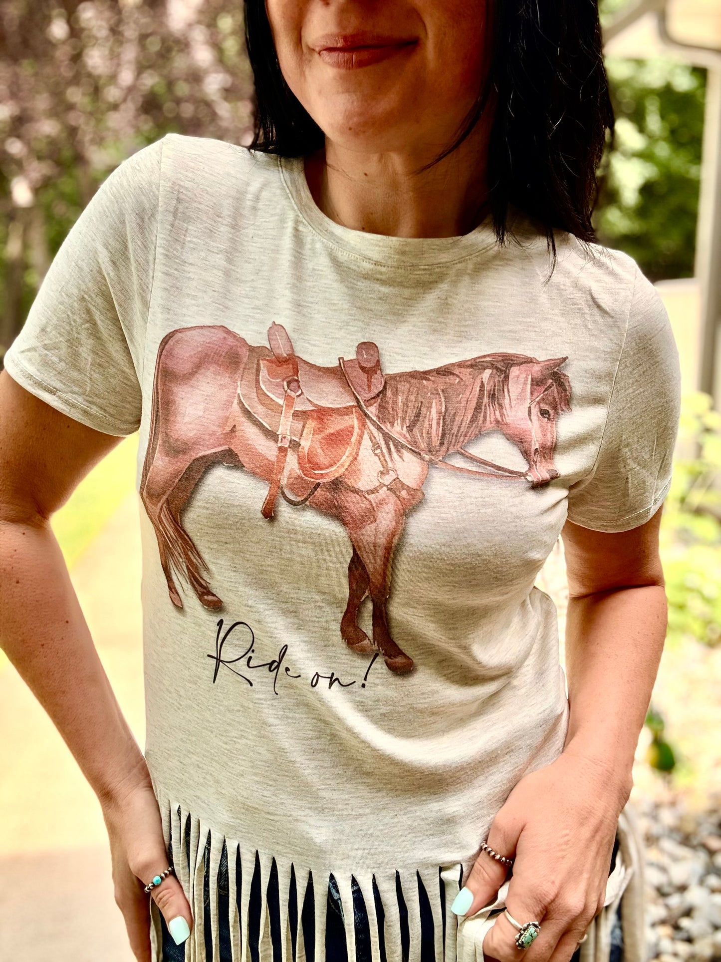 Ride On Fringe Pony Tee