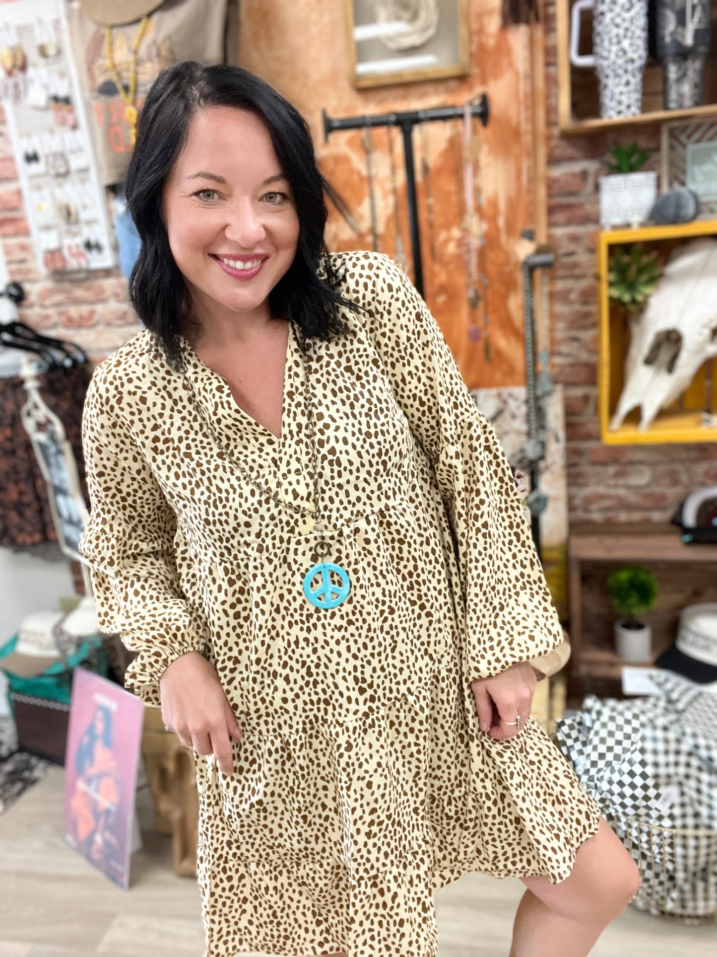 Autumn Stroll Floral Dress