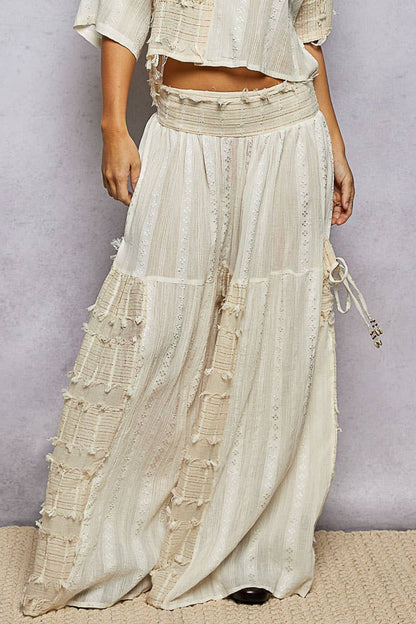 Boho Shell Ruffle Pants