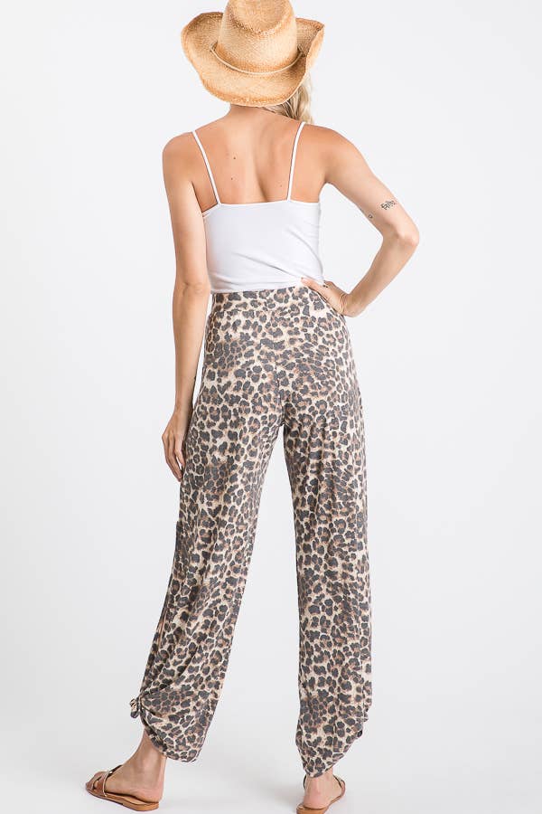 Boho Leopard Side Ankle Pant