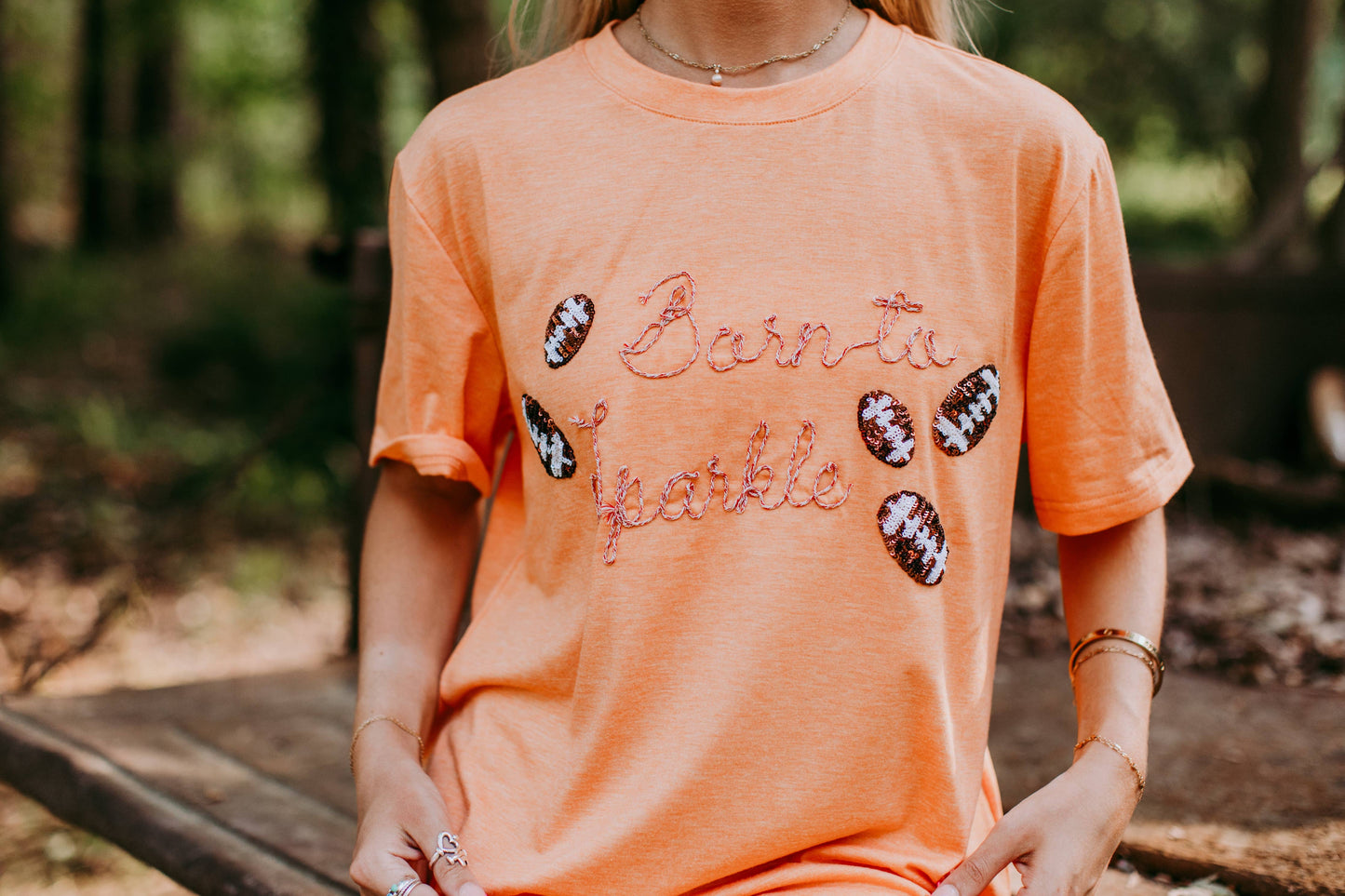 Born to be Sparkle Football Tee