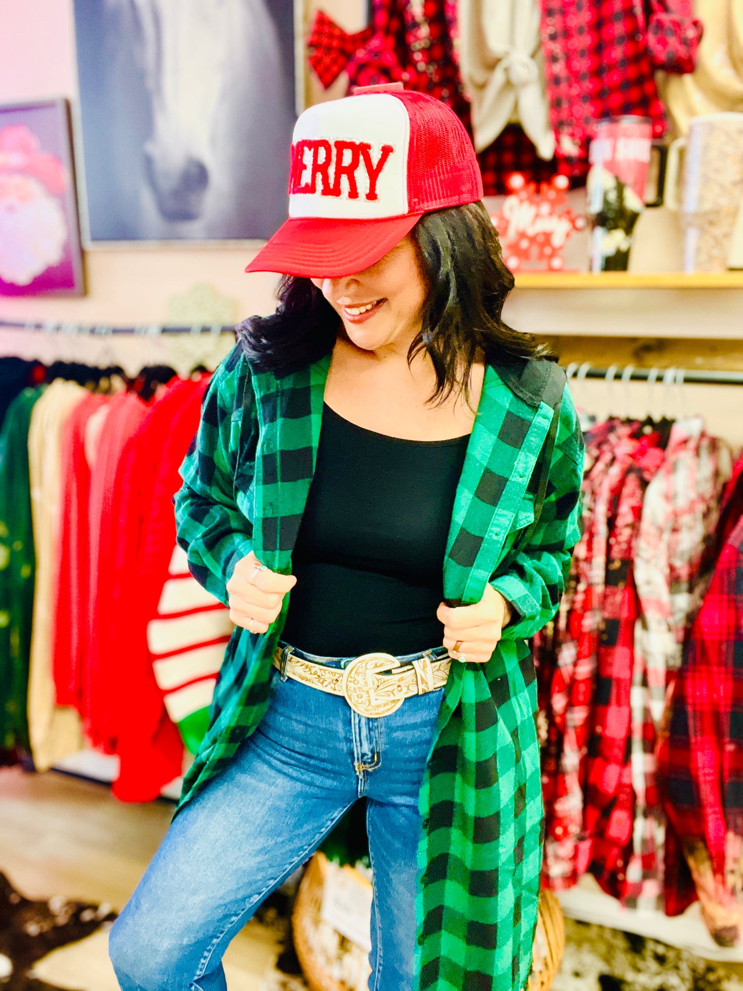 Gypsy Fresh Plaid Hooded Shacket