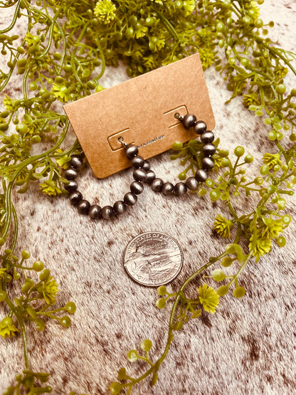 Western Pearl Hoop Earrings