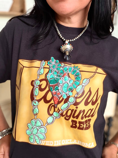 Beer Me in Turquoise Tee