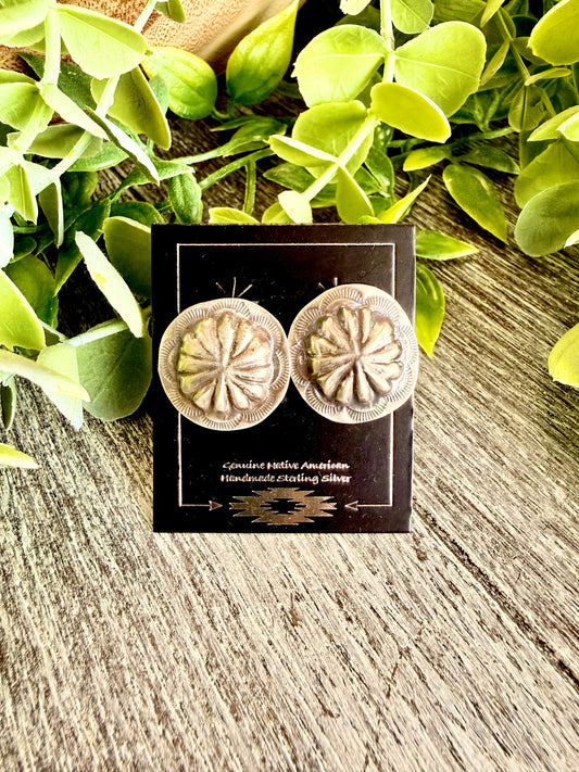 Joan Begay ~ Concho Earrings