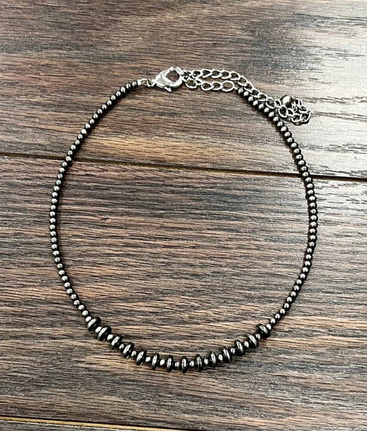 Rondelle Polish Navajo Bead Necklace