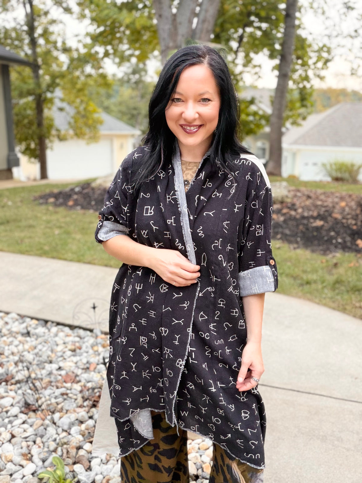 Go Rodeo Branded Linen Duster