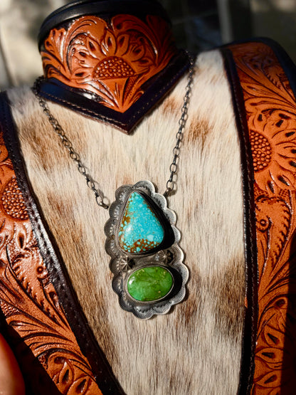 Tillie John Scalloped Gem Necklace
