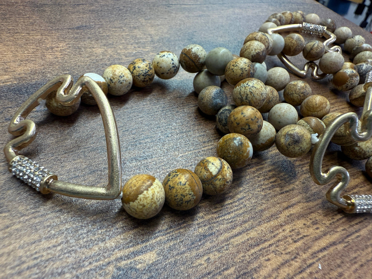 Bling Arrowhead Chunky Stone Stretch Bracelet
