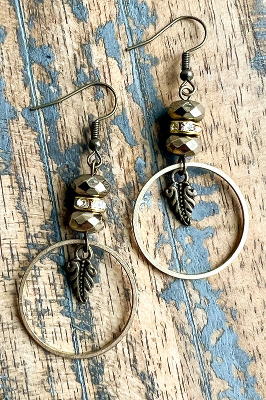 Carmela Golden Dangles Earrings