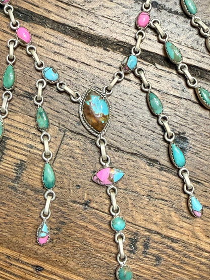 Cotton Candy Chandelier Necklace