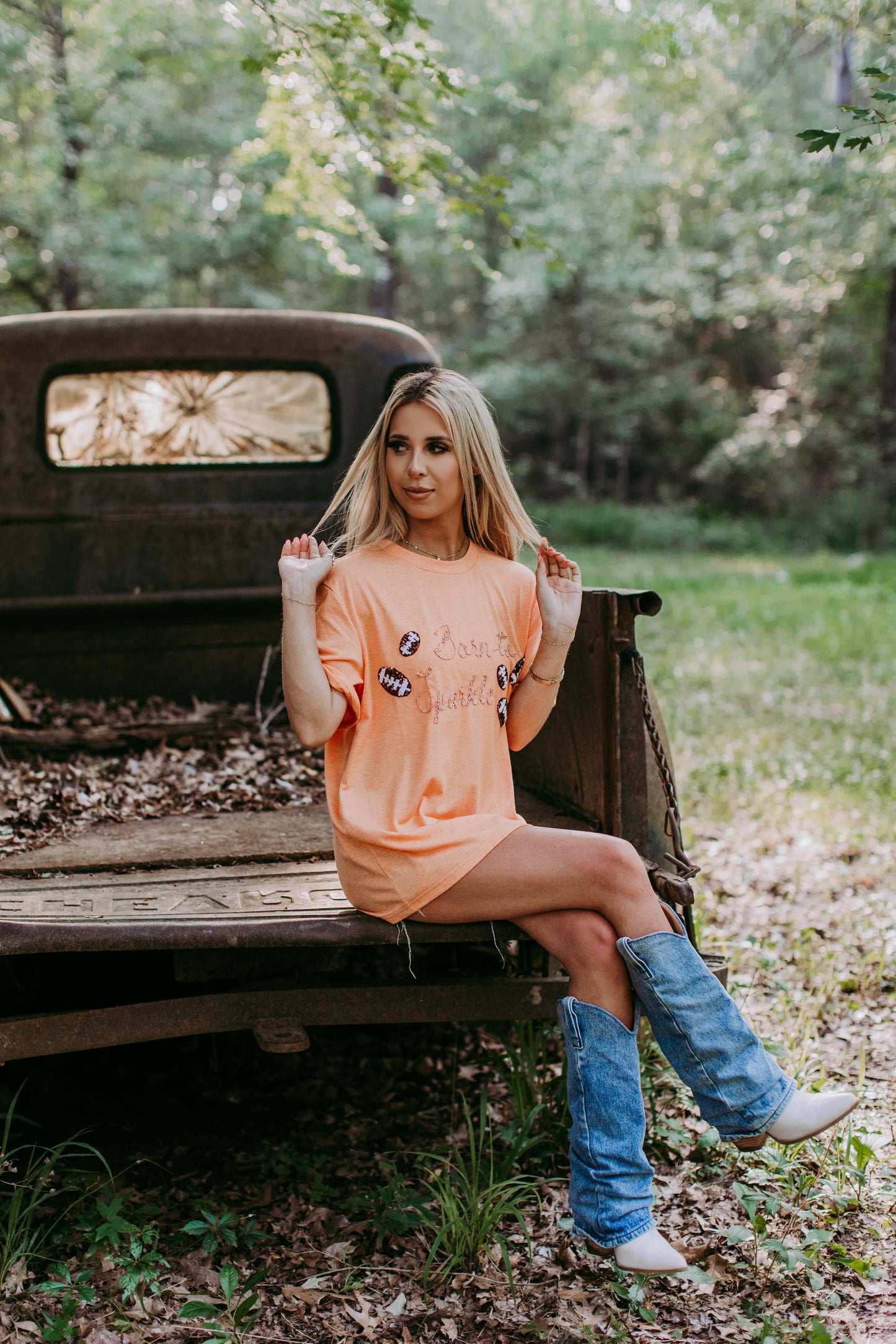 Born to be Sparkle Football Tee