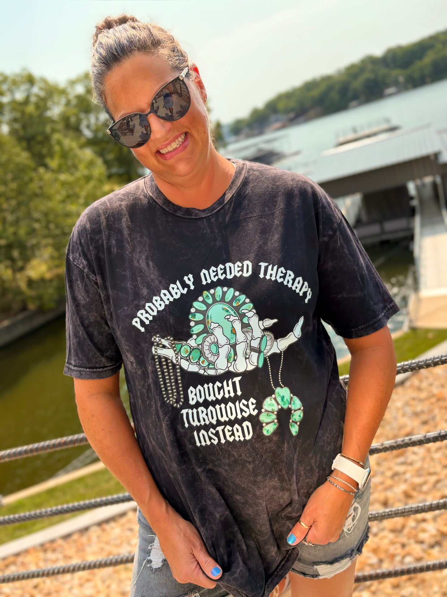 Turquoise Therapy Tee