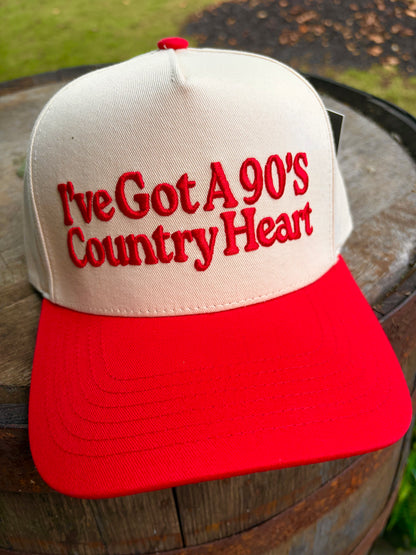I've Got a 90's Country Heart Canvas Trucker Hat
