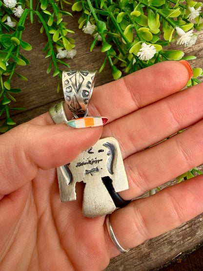 Sonoran Blue & Coral Thunderbird Pendant