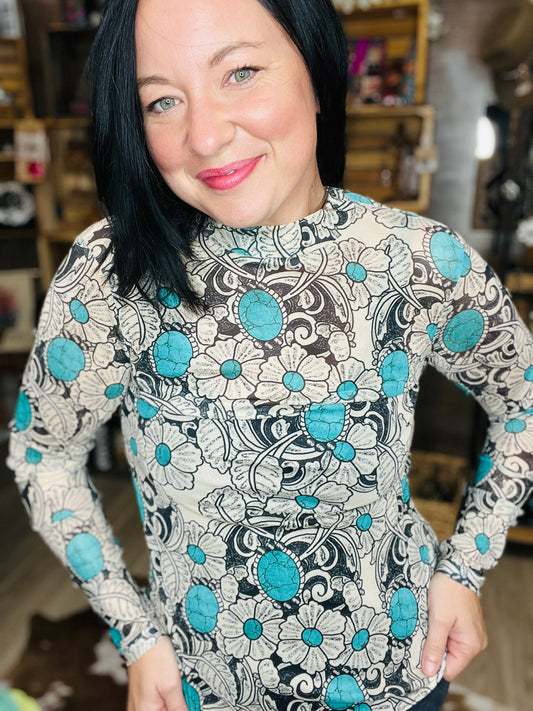 Tattoos On This Town Mesh Top