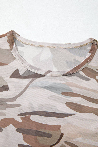 Cool Camo Mesh Top