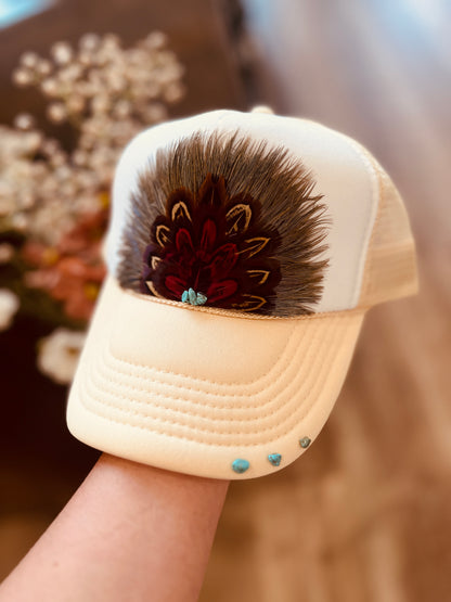 Gypsy Custom Feather Trucker Hat