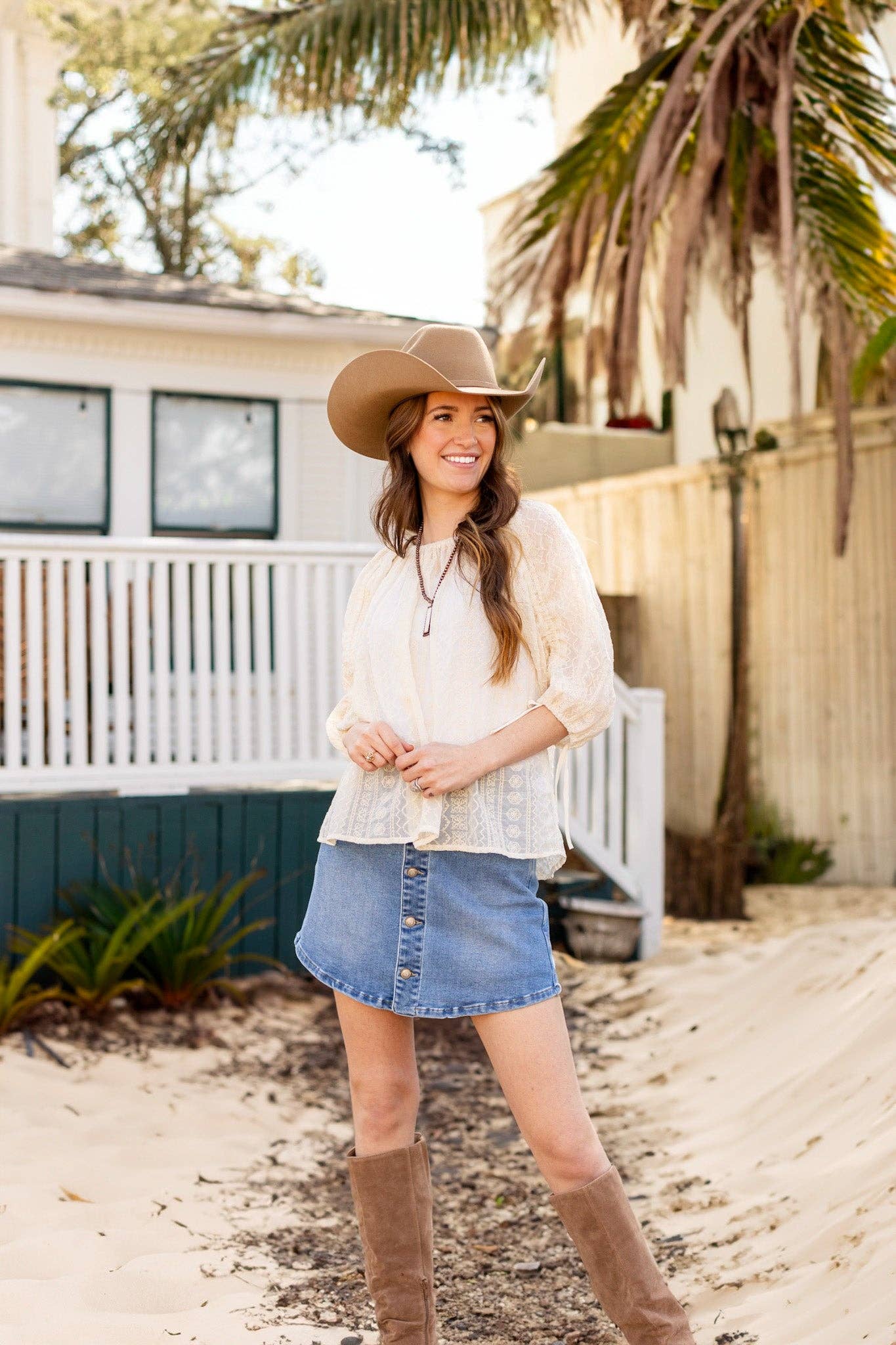 Curvy White Sands Top