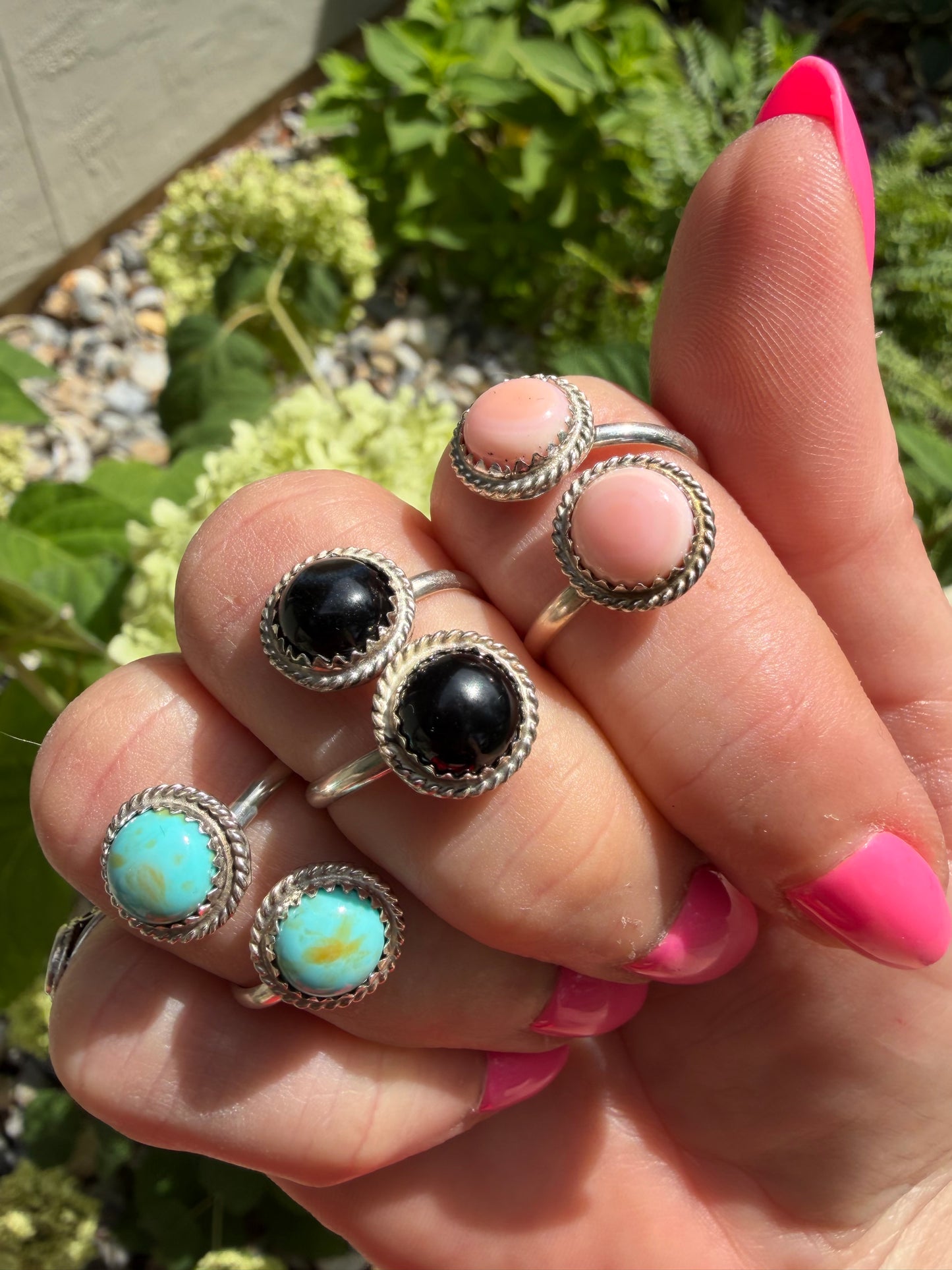 Esther White 2 Stone Rings