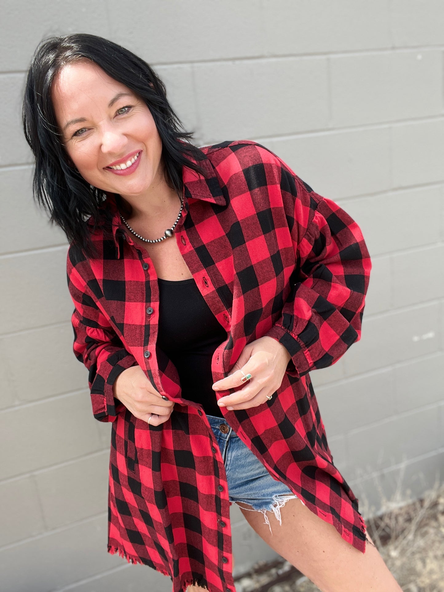 Gypsy Plaid Campfire Dress