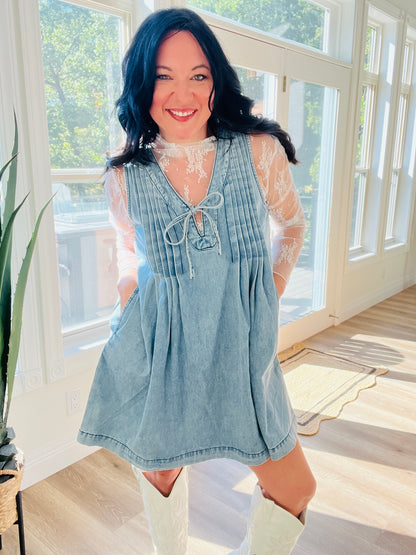 Sweet Darlin Boho Denim Dress