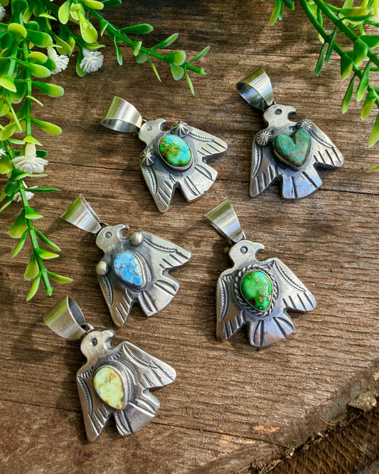 Chimeny Butte Native Thunderbird Necklace Pendants